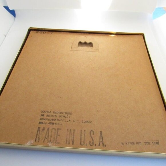 Vintage Pair Kafka Foiled Screened Etching Glass Art Ducks #1016 #1 - Picture 10 of 12